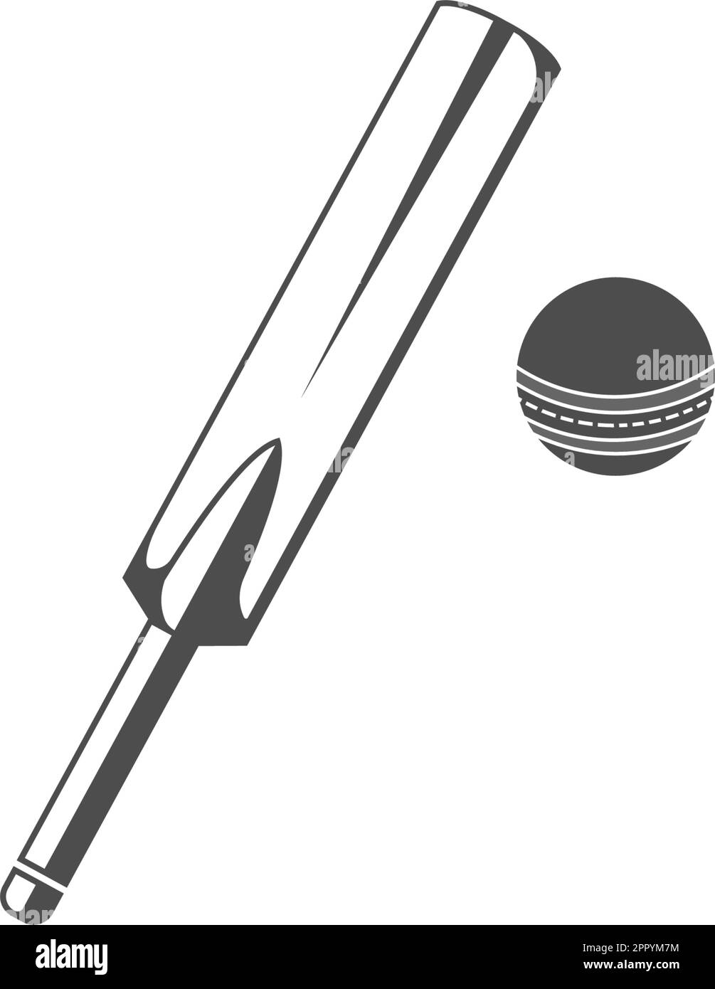 Modèle d'illustration du logo de l'icône de cricket Sport Illustration de Vecteur