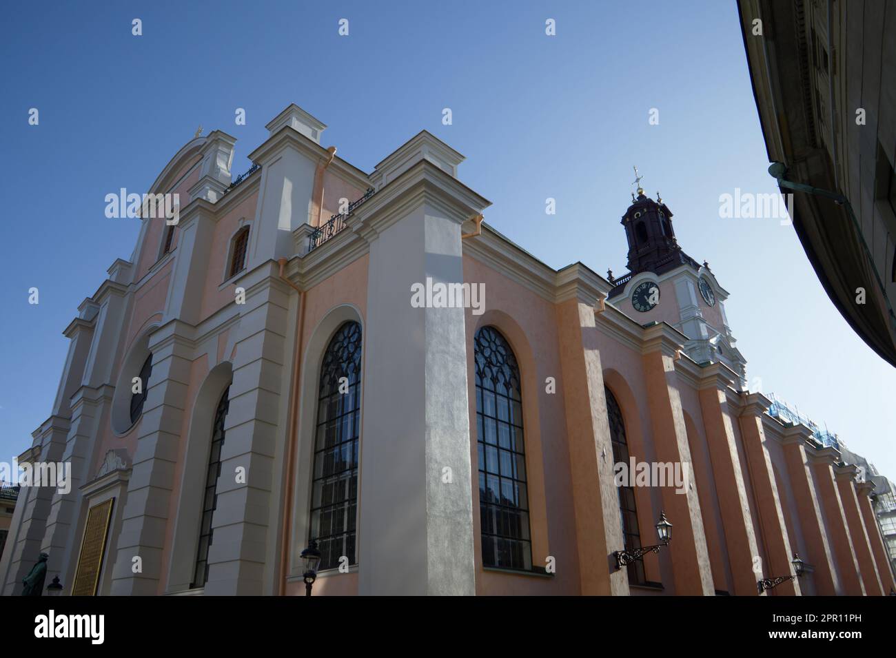 Cathédrale de Stockholm, Storkyrkan (ou Sankt Nikolai Kyrka), sous le soleil du soir Banque D'Images