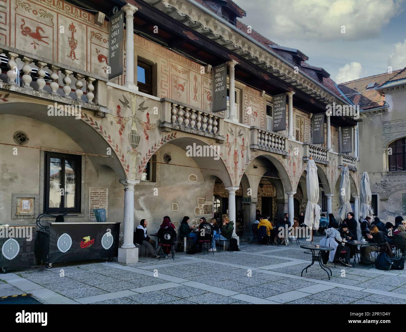 Ljubljana capitale de la Slovénie, une petite mais belle ville, un bijou. Riche en histoire et art. Banque D'Images