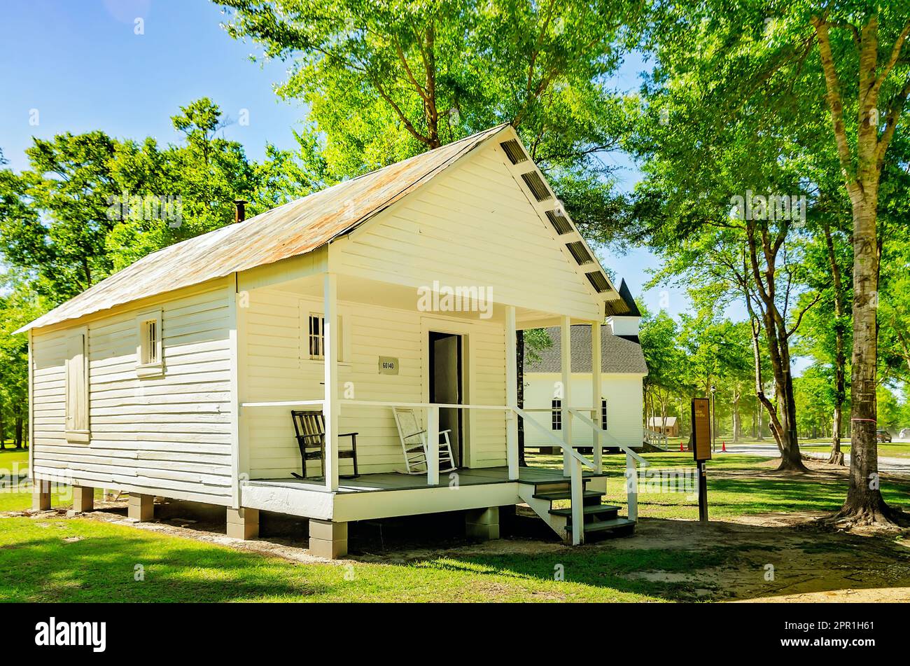 Le bureau de poste de Latham est photographié dans le parc bicentenaire du comté de Baldwin, à 22 avril 2023, à Stockton, en Alabama. Banque D'Images