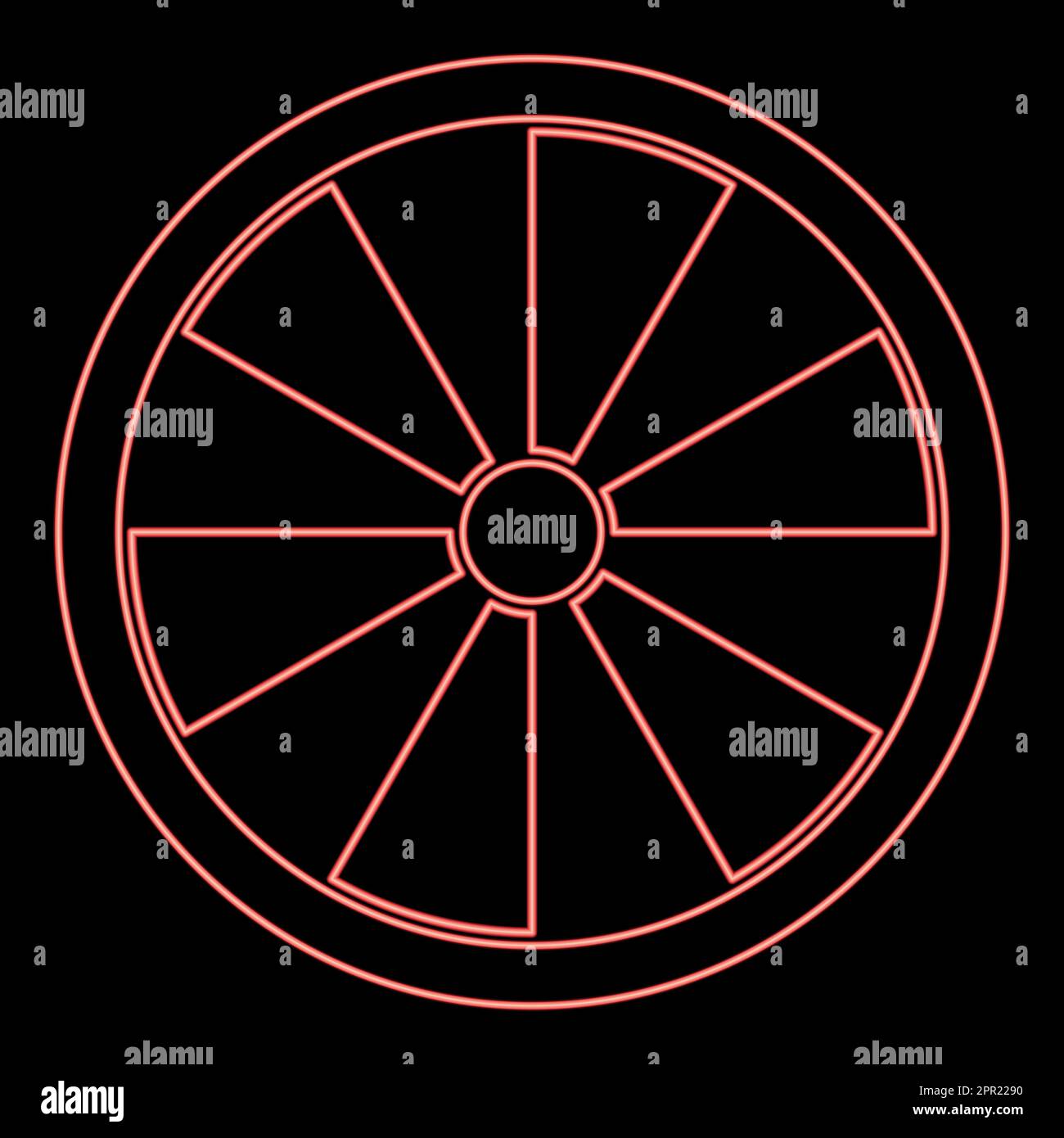 Néon viking Shield rouge couleur vecteur illustration style plat Illustration de Vecteur