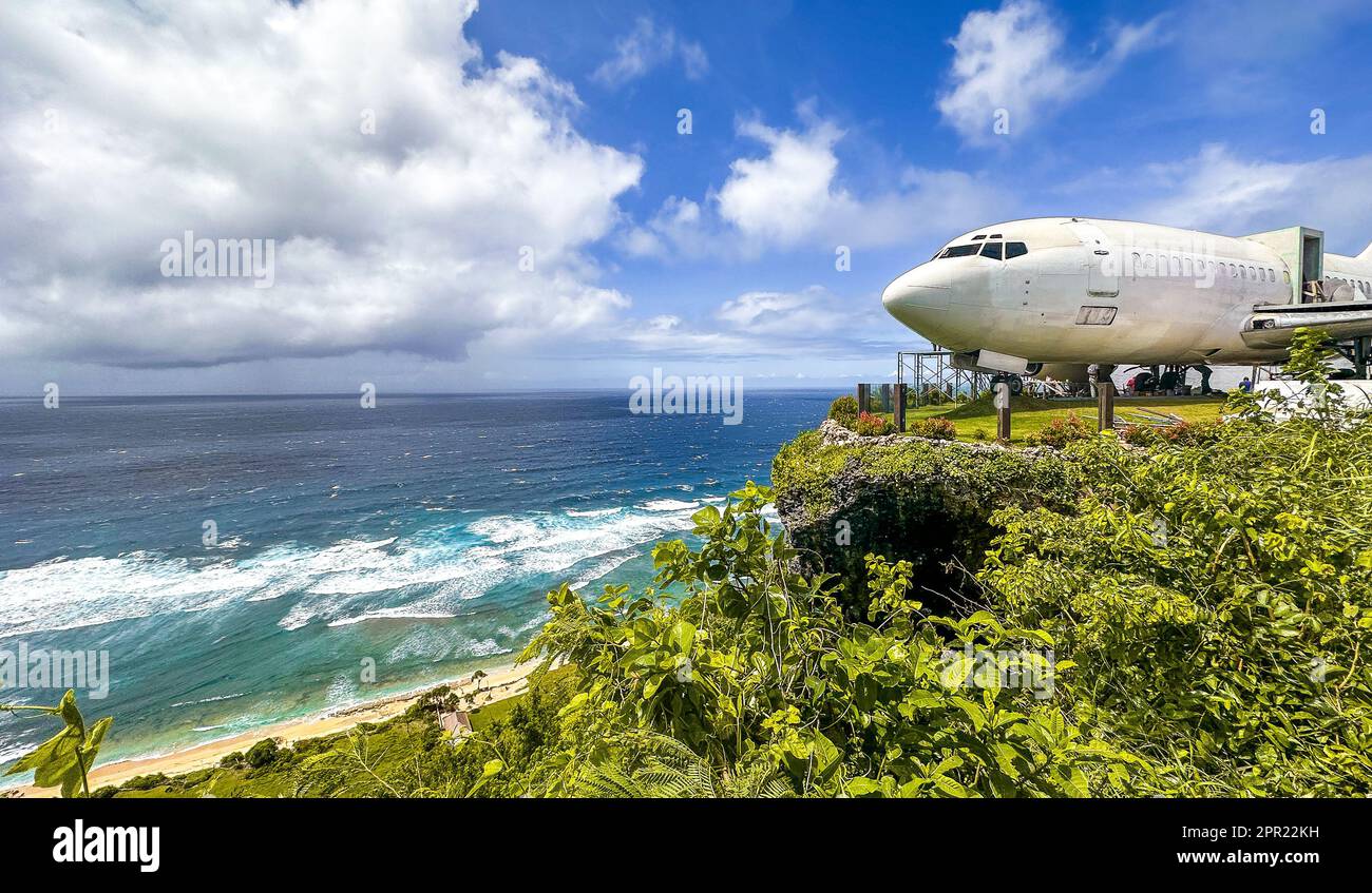Vue aérienne de la plage de Nunggalan à Bali, Indonésie Banque D'Images