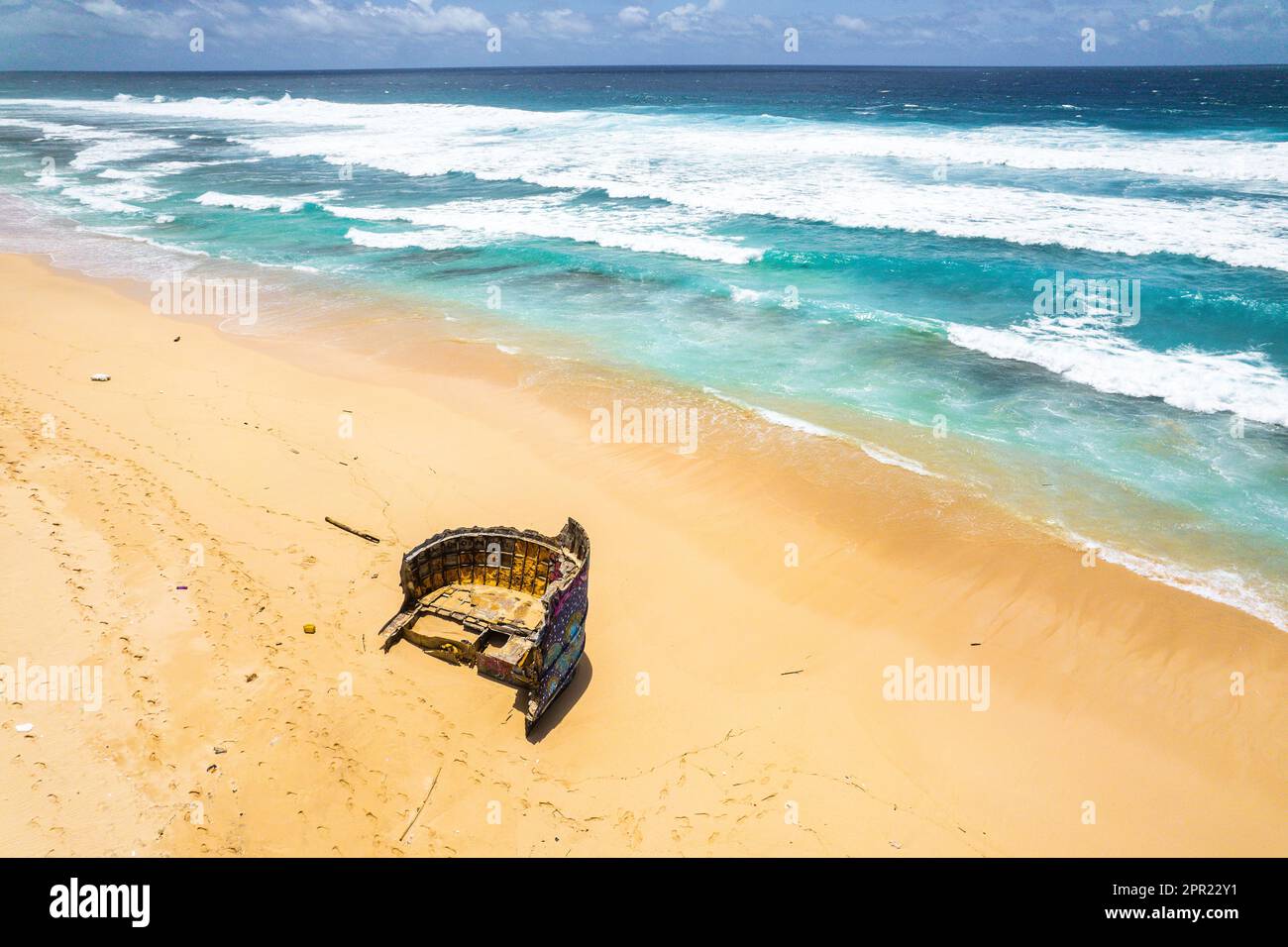 Vue aérienne de la plage de Nunggalan à Bali, Indonésie Banque D'Images