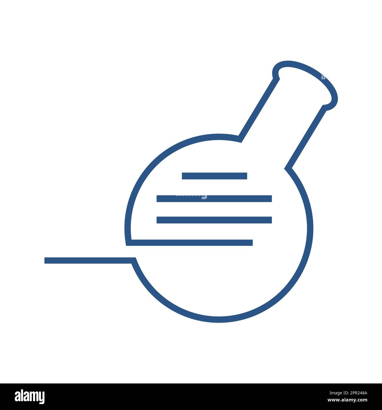 Icône du vecteur du stylo du laboratoire de chimie Illustration de Vecteur
