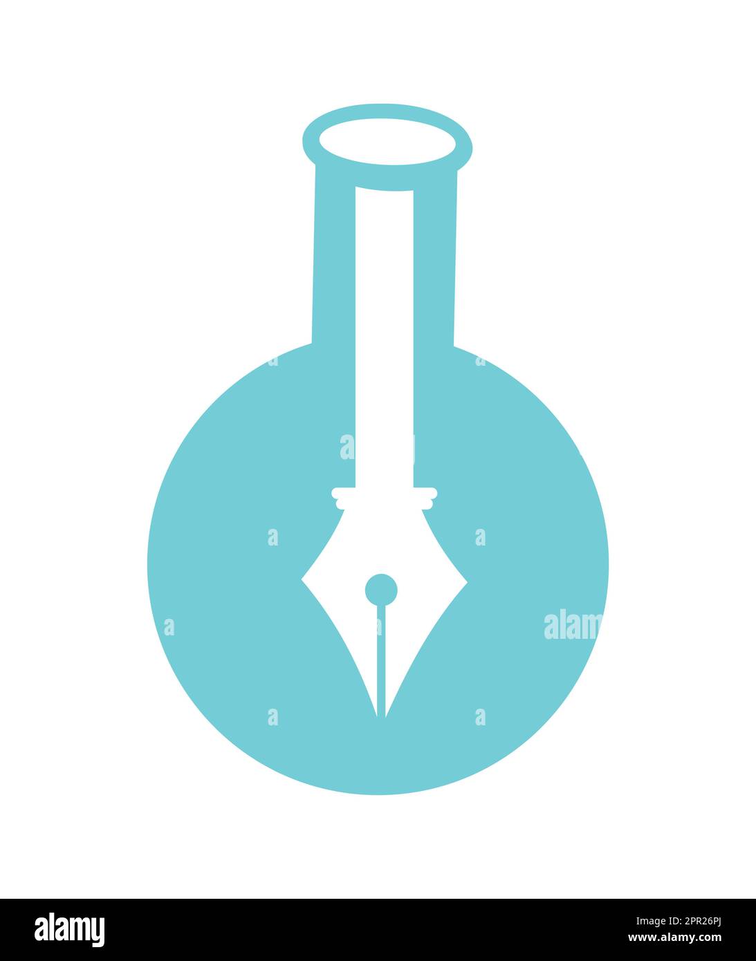 Icône du vecteur du stylo du laboratoire de chimie Illustration de Vecteur