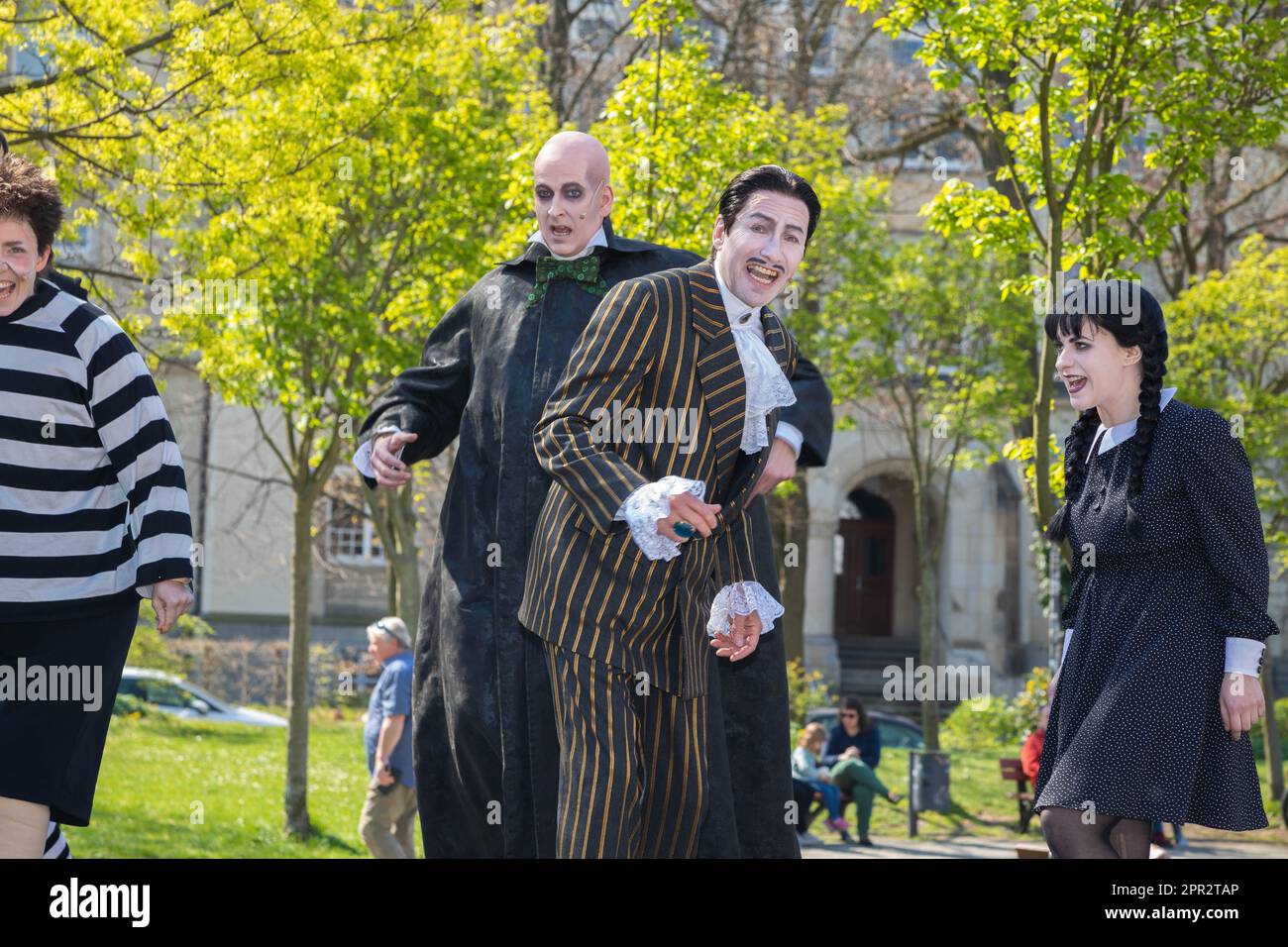 Open Air Veranstaltung zum traditionellen Startschuss zum Vorverkauf für den 27. Bautzener Theatersommer auf dem Theatervorplatz am Theater Bautzen. B Banque D'Images