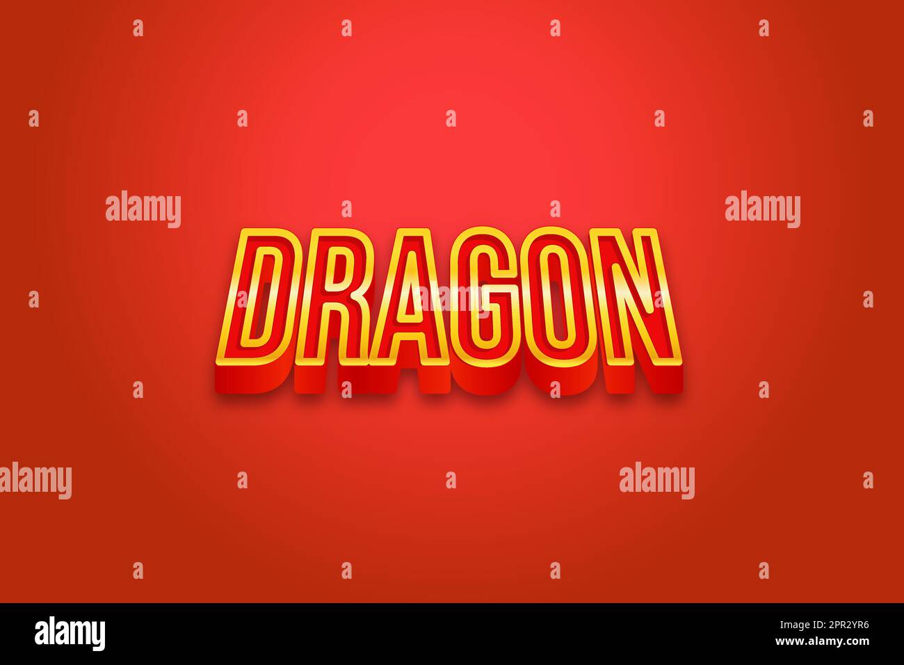 Dragon des effets de texte Illustration de Vecteur