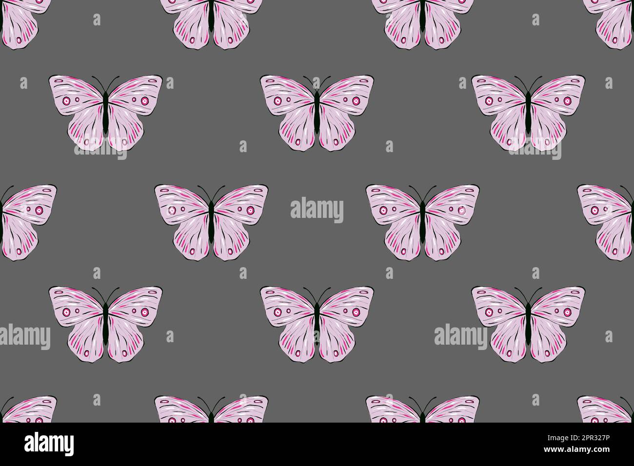 Motif de papillons sans couture, arrière-plan romantique Banque D'Images