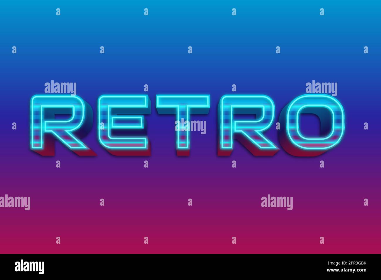 Effets de texte rétro Illustration de Vecteur