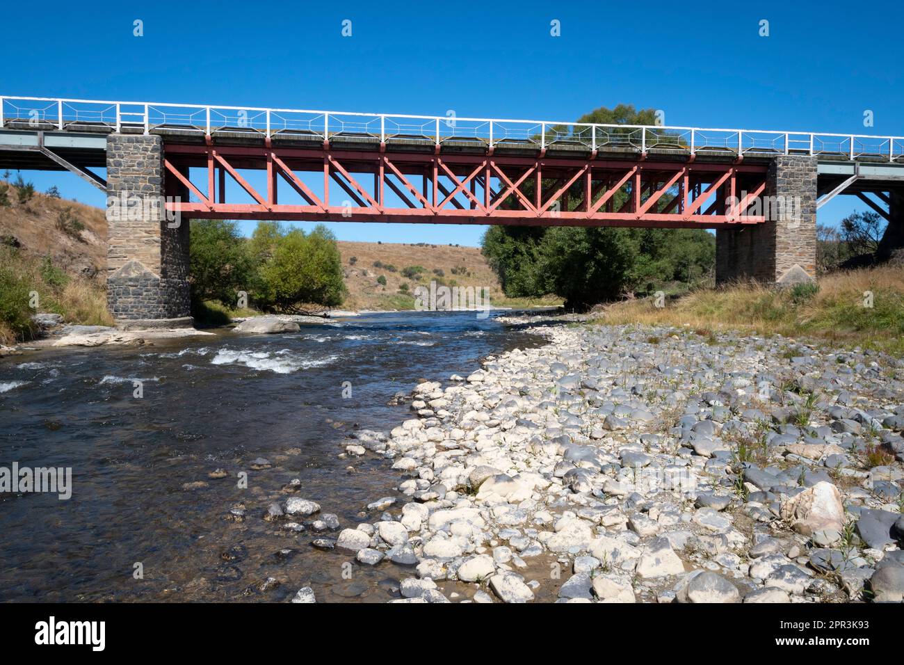 Pont historique sur Hyde - Macraes Road, près de Hyde, Central Otago, South Island, Nouvelle-Zélande Banque D'Images