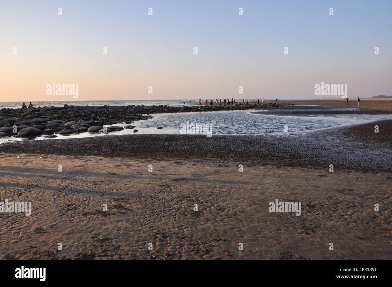 Belle plage de mer à Inani, Cox's Bazar au Bangladesh Banque D'Images