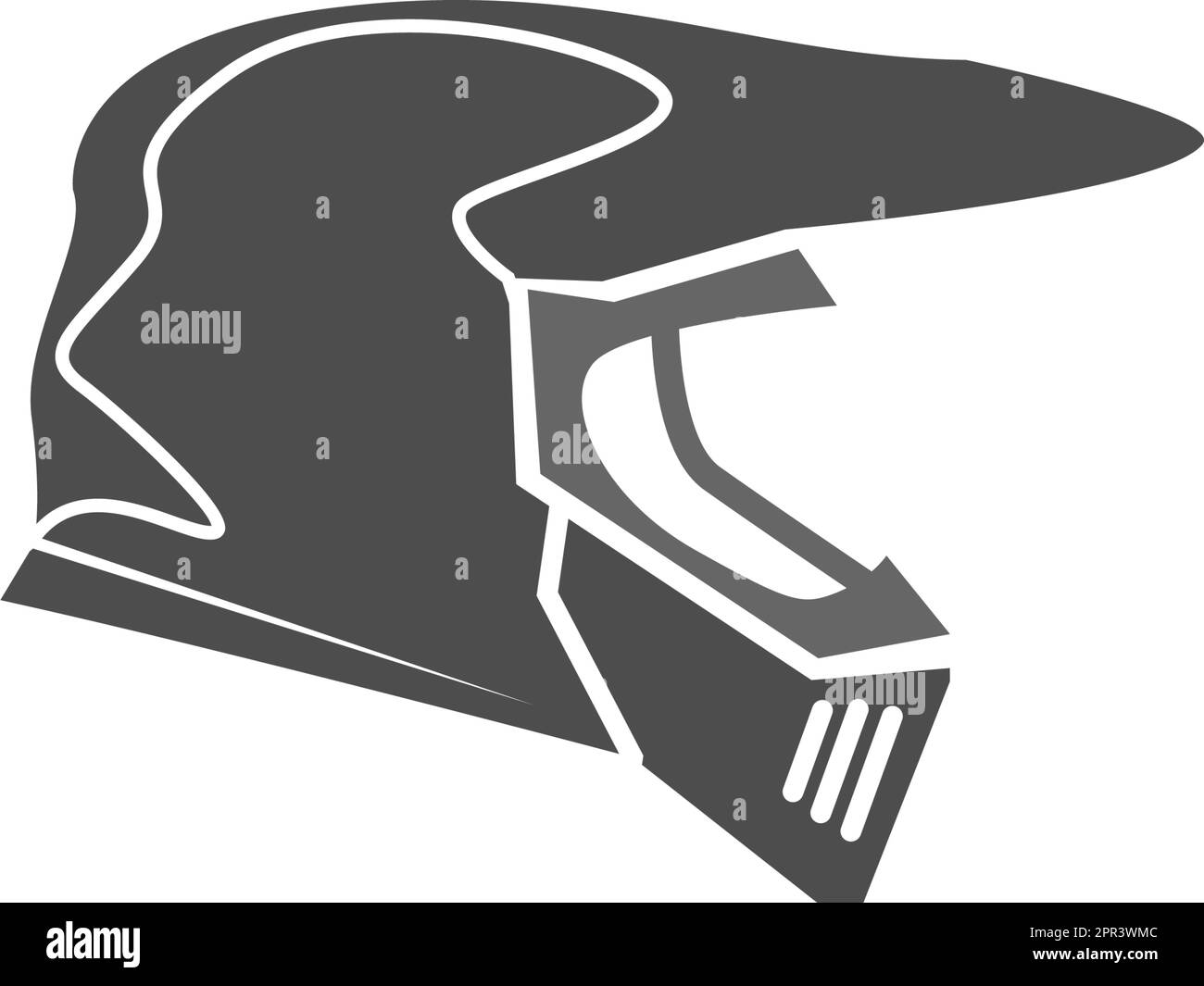 Illustration de l'icône du casque de moto Illustration de Vecteur