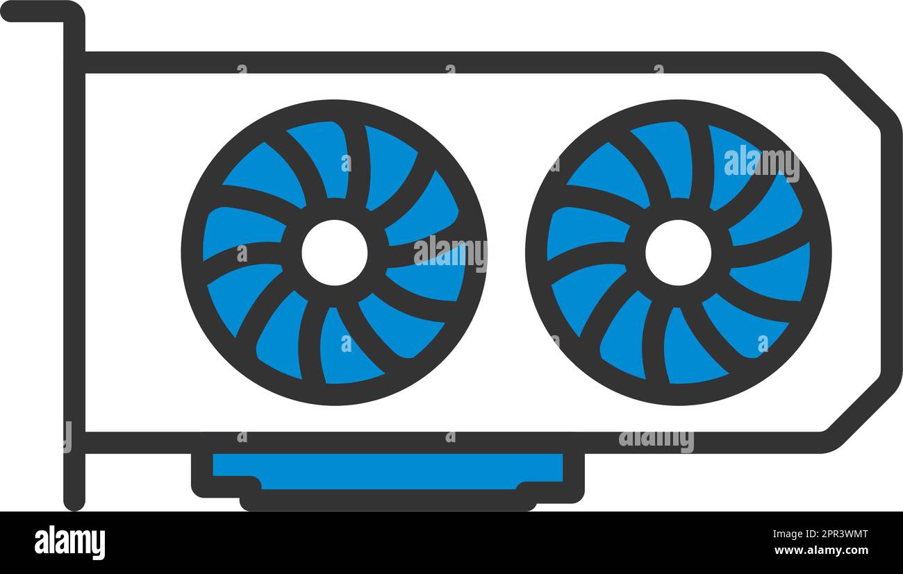 Icône GPU Illustration de Vecteur