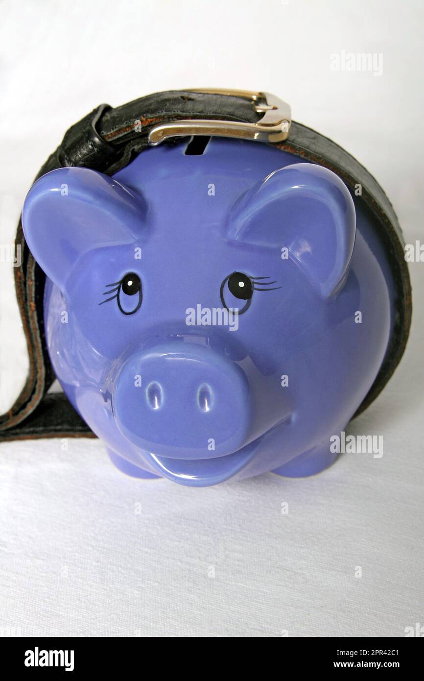 tirelire avec courroie Banque D'Images