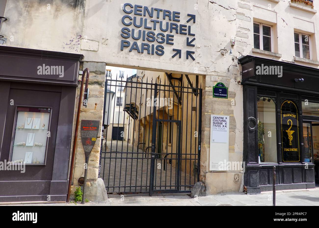 Panneaux pour le Centre culturel Suisse à Paris (CCS) dans le Marais