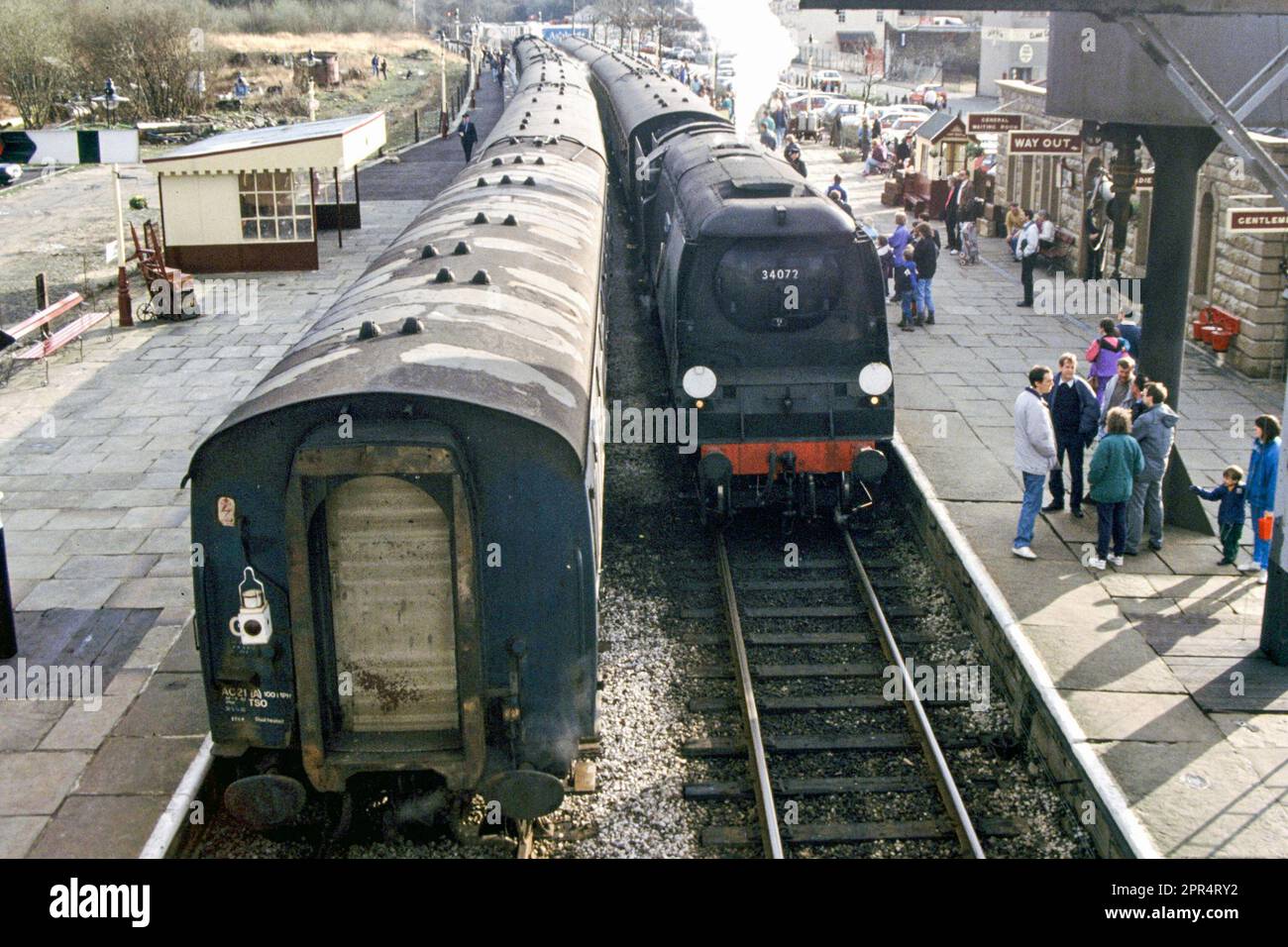 34072 257 Escadron à Ramsbottom sur le chemin de fer East Lancashire Banque D'Images