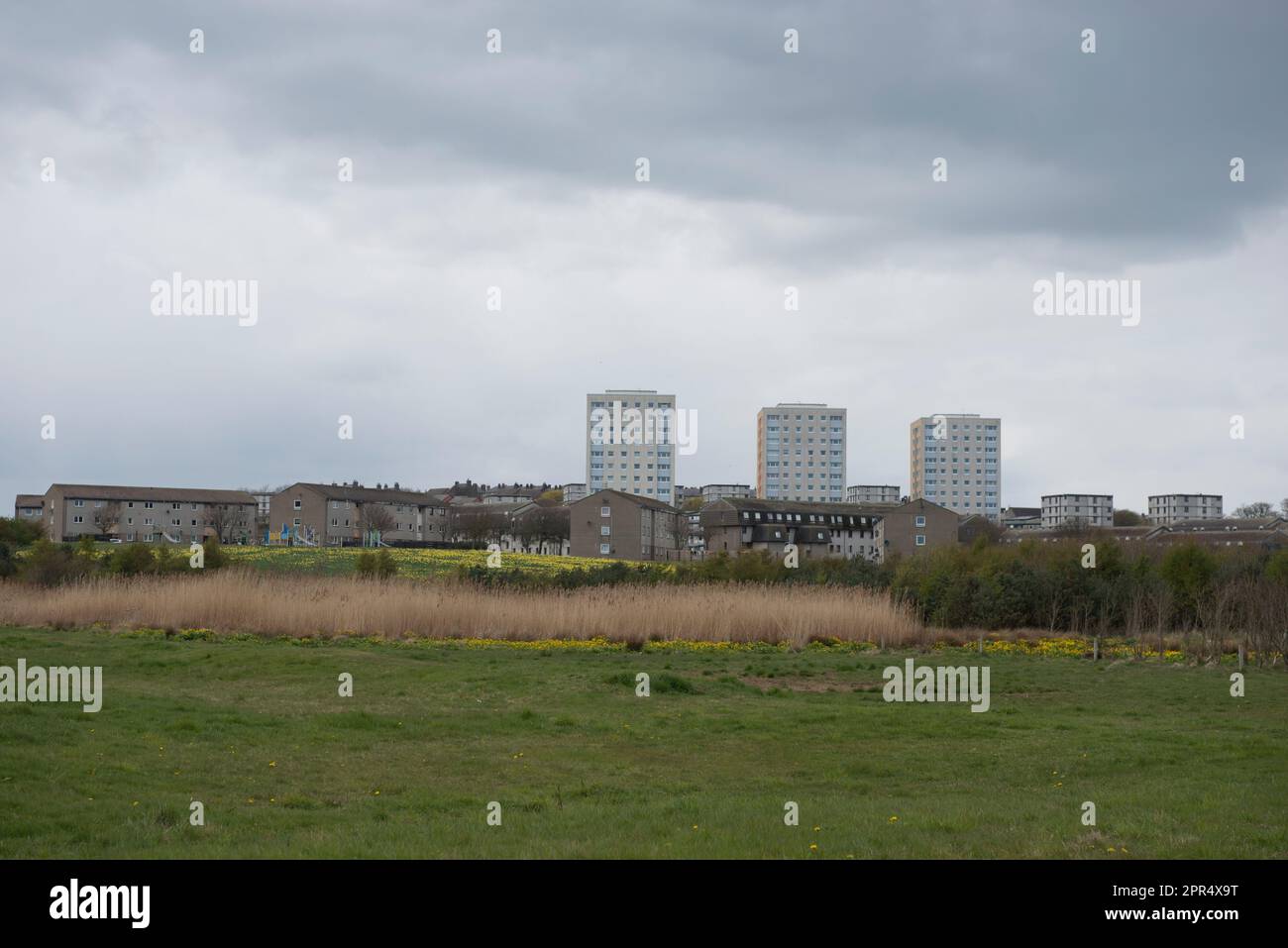 St Fitticks Park Aberdeen menacé de développement comme zone de transition énergétique située à côté du nouveau port sud d'Aberdeen Banque D'Images