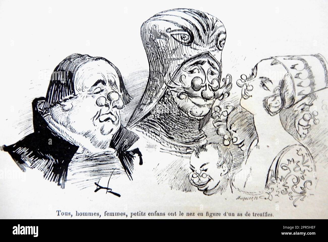 Albert Robida - les habitants de Clover Nose - 1886 Banque D'Images