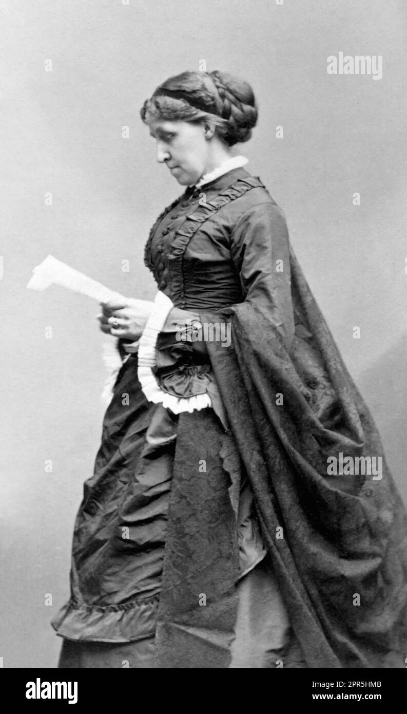 Louisa May Alcott (1832-1888), portrait du romancier américain de George Kendall Warren, c.1872 Banque D'Images