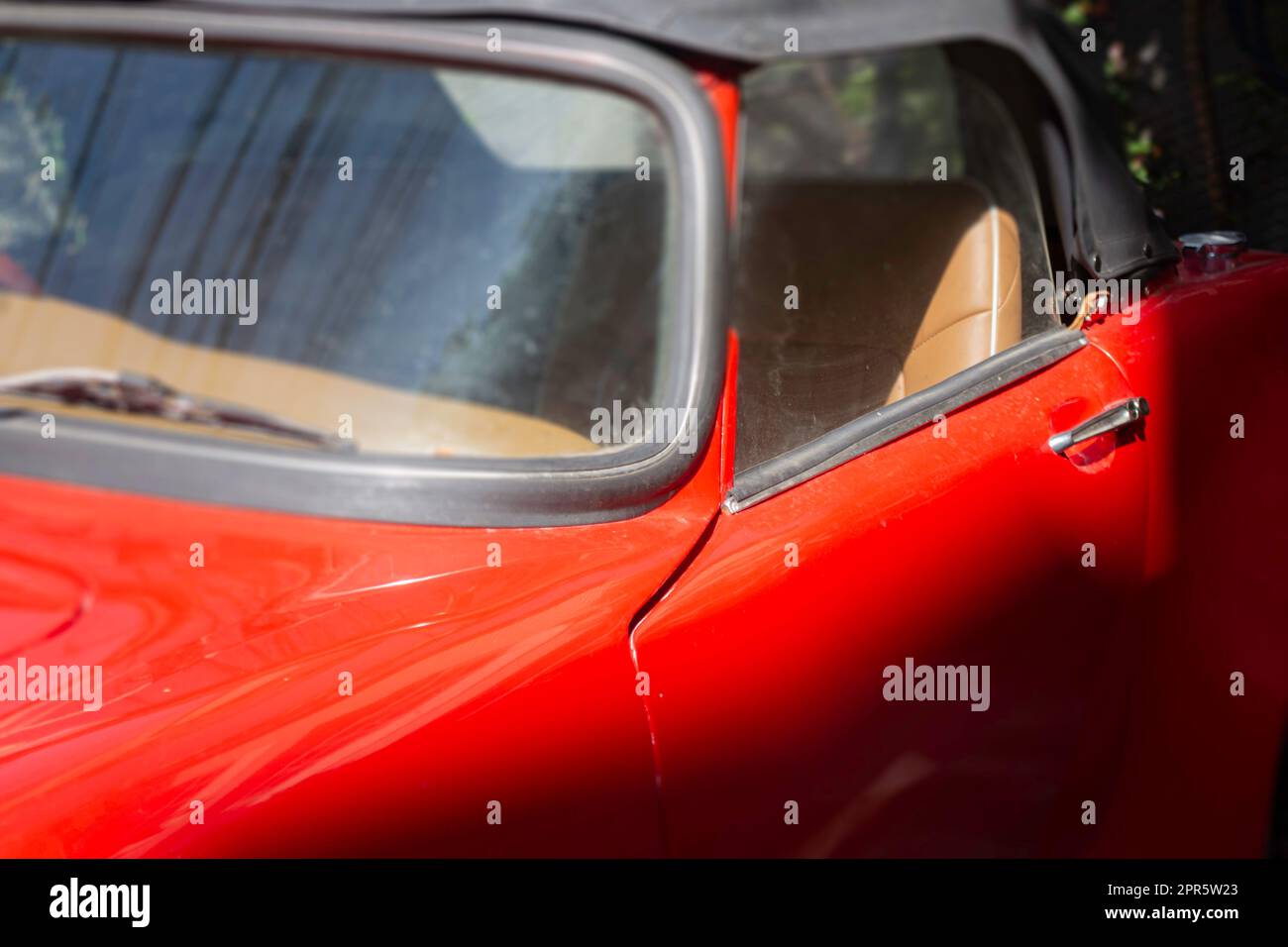 Classique rouge vintage car show Banque D'Images