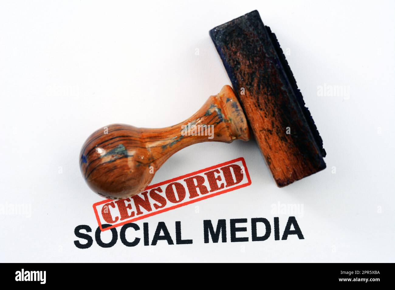 Censuré les médias sociaux Banque D'Images