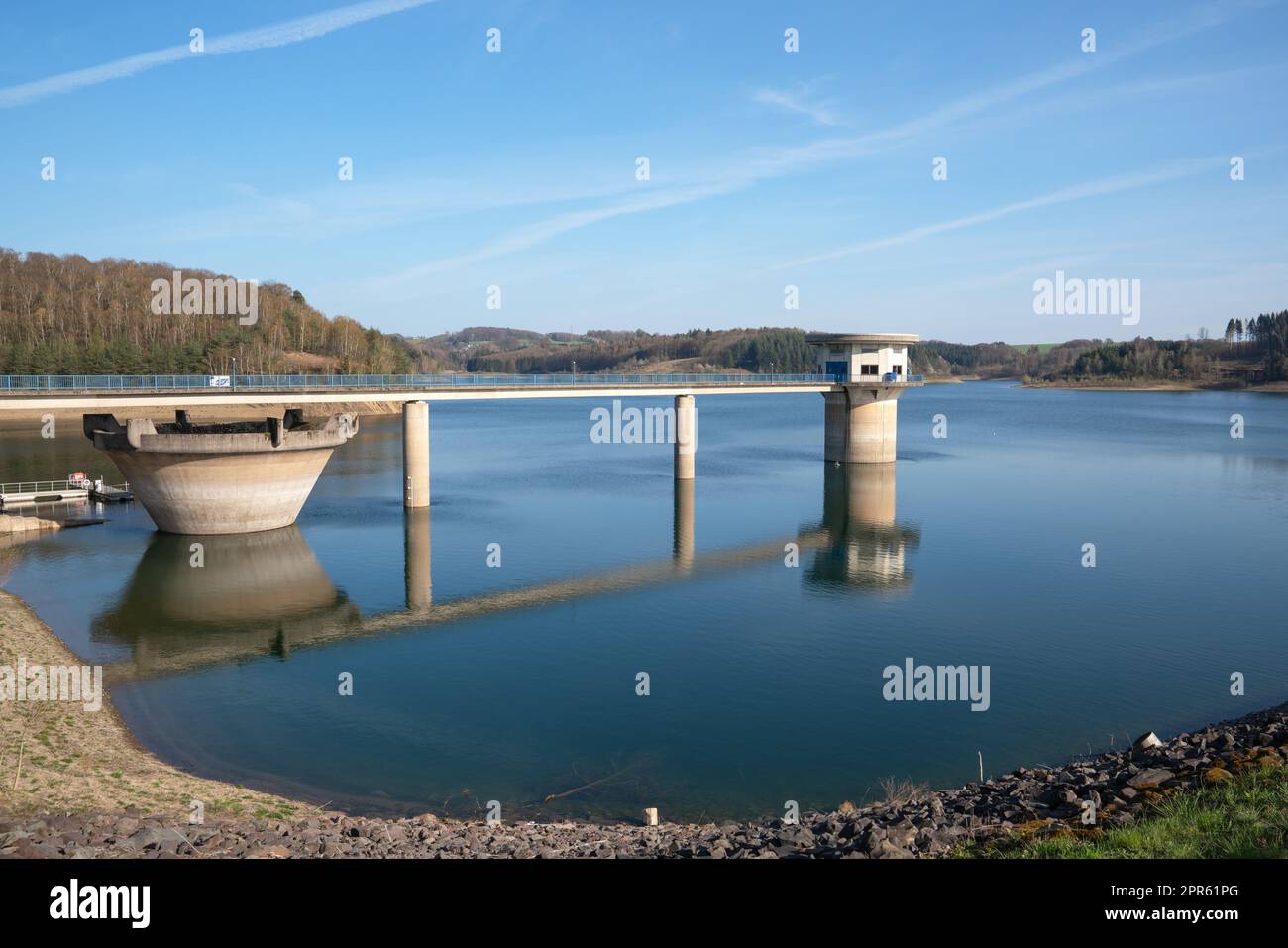 Réservoir d'eau de Dhunn, Bergisches Land, Allemagne Banque D'Images