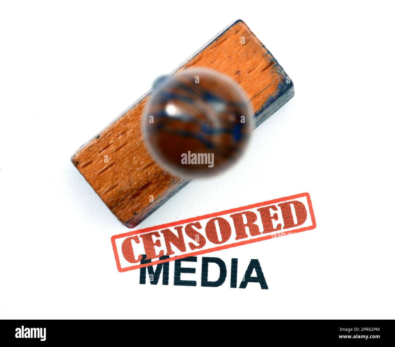 Médias censurés Banque D'Images