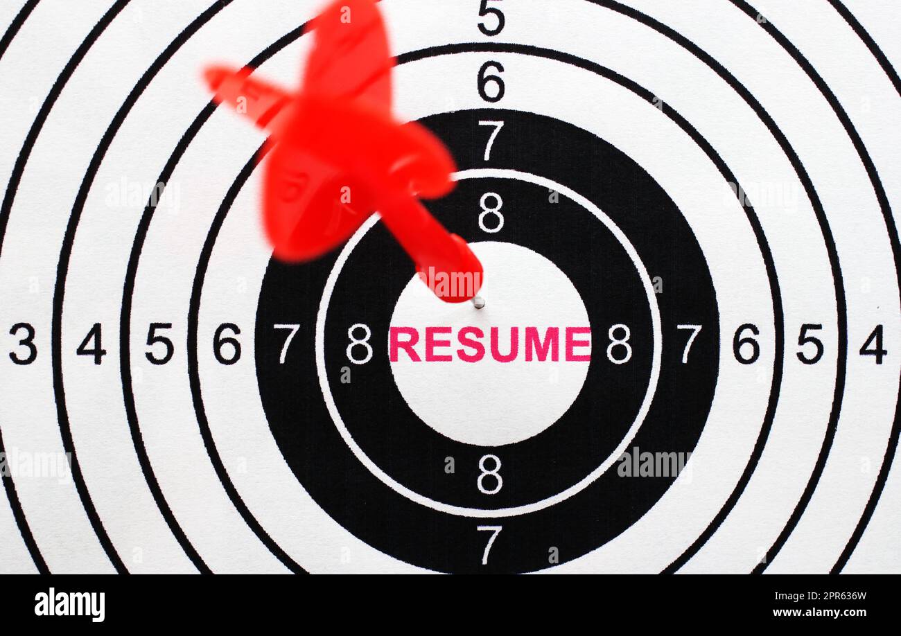 Cible de curriculum vitae Banque D'Images