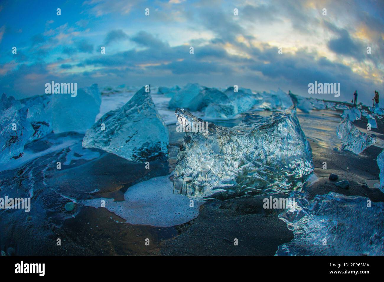 Yorkels Auuron Diamond Beach (Islande) Banque D'Images
