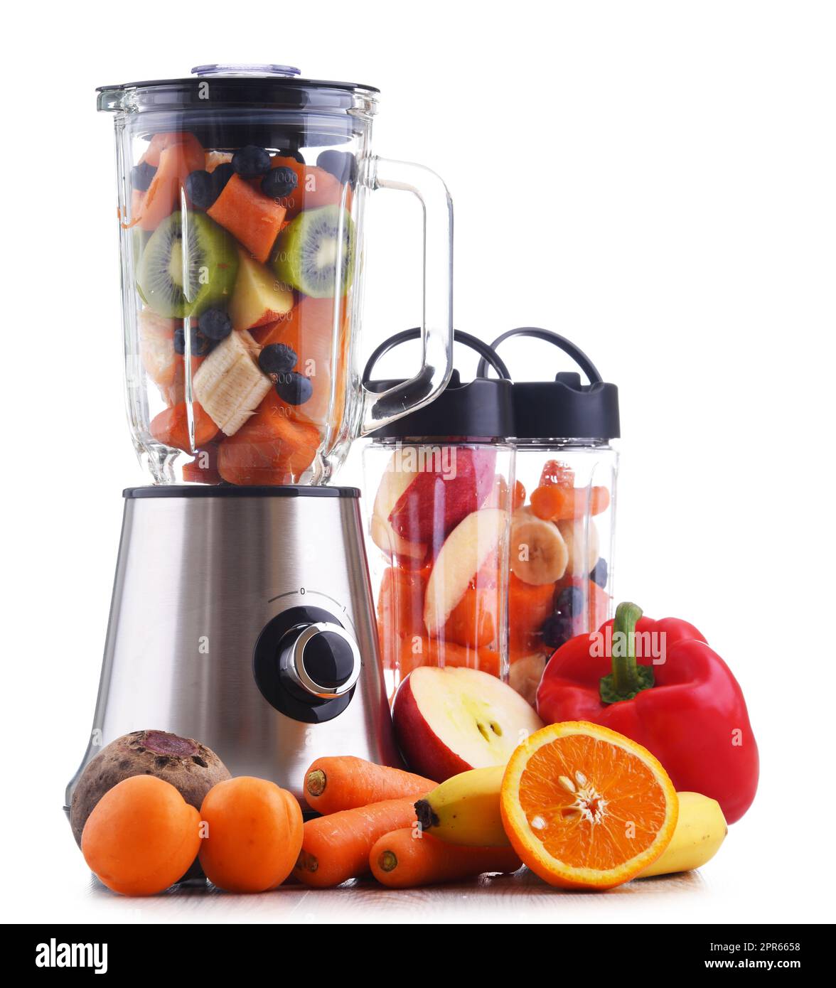 Blender pour milk-shakes, smoothies, préparation des aliments et mélange congelé Banque D'Images