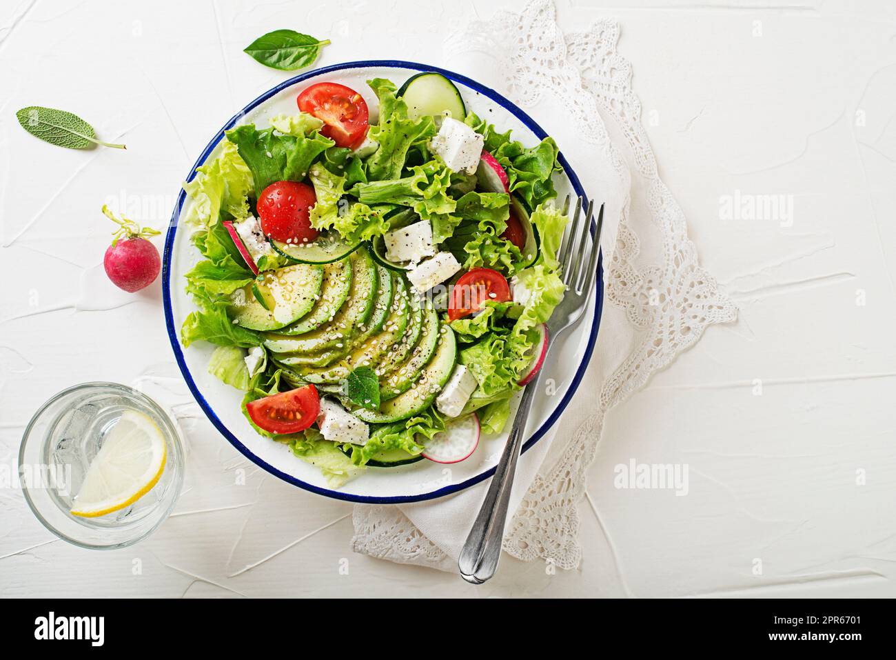 Salade avocat Banque D'Images