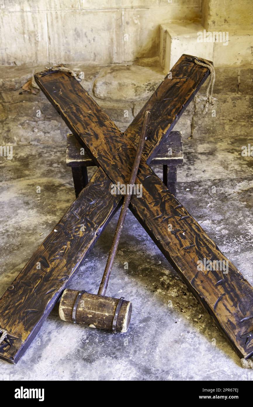 Instruments médiévaux de torture Banque D'Images