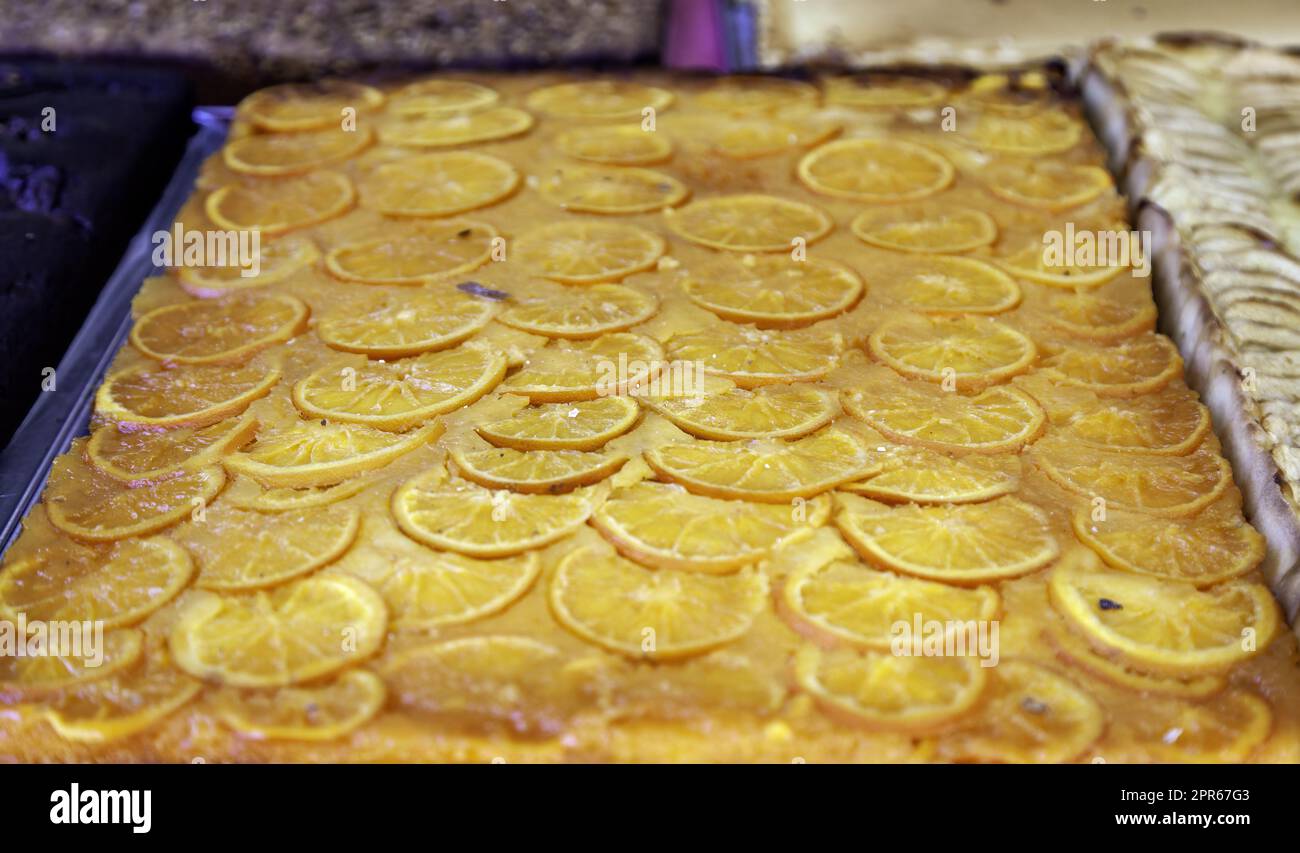 Gâteau artisanal à l'orange Banque D'Images