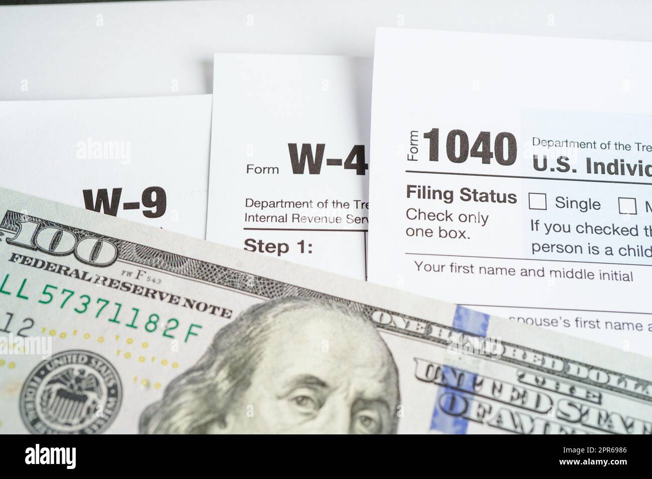 Formulaire fiscal, concept de financement d'entreprise. Banque D'Images