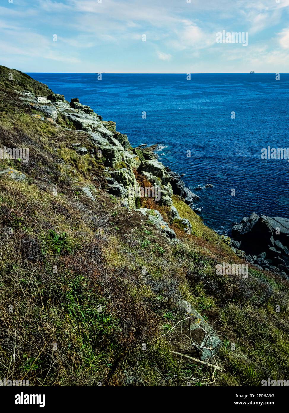 Océan Cornouailles - vue depuis Lizard point - Cornwall, Royaume-Uni Banque D'Images