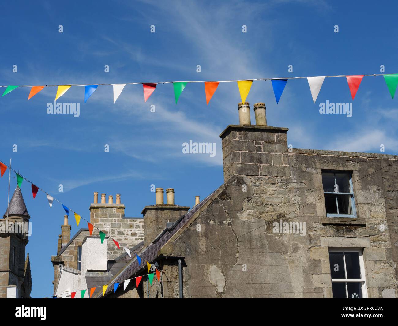 L'île shetland avec la ville de Lerwick Banque D'Images