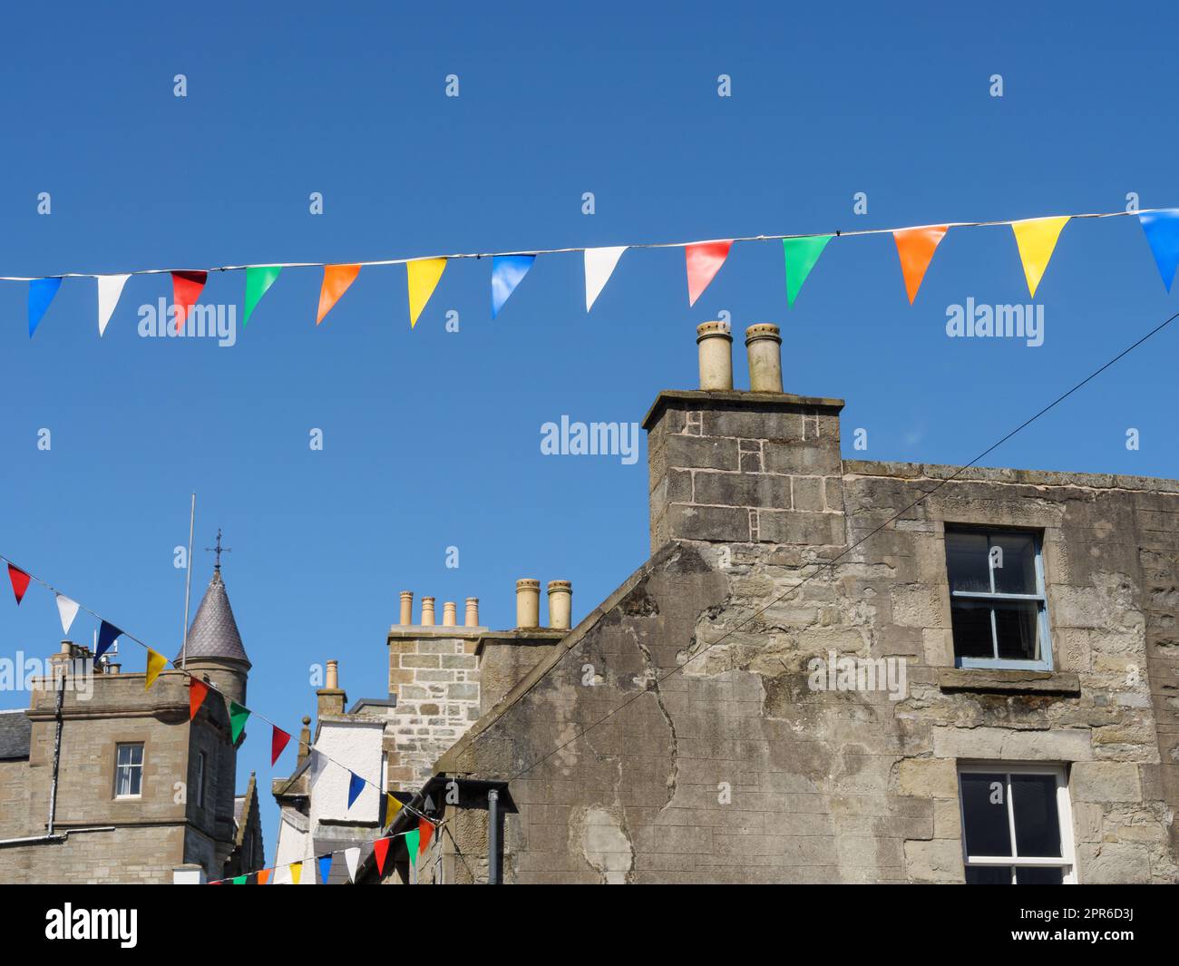 L'île shetland avec la ville de Lerwick Banque D'Images