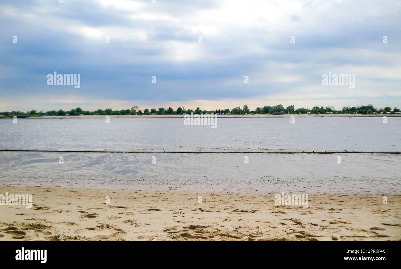 Wadden mer tidelands côte plage eau paysage Harrier Sand Allemagne. Banque D'Images