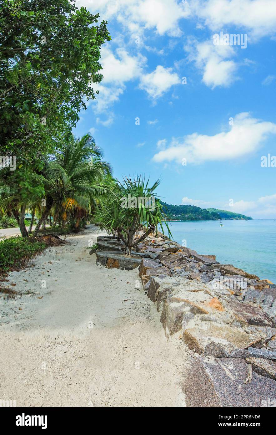 Seychelles, Mahé - Plage d'Anse Boileau Banque D'Images