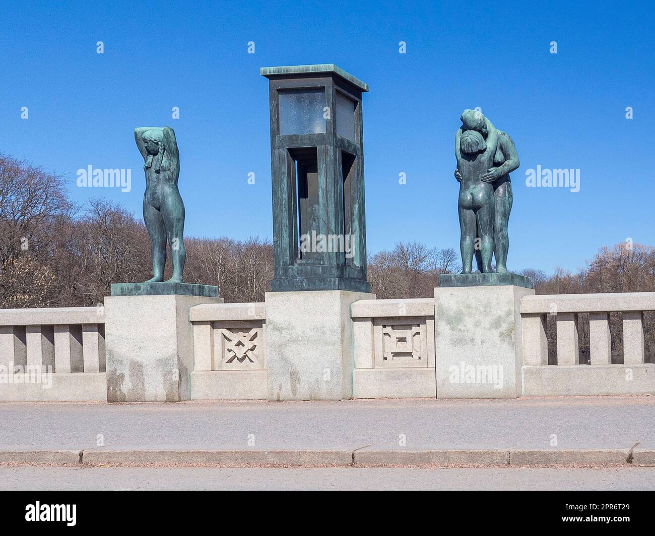 Norvège, Oslo, sculptures de Gustav dans la Vigelandspark Banque D'Images