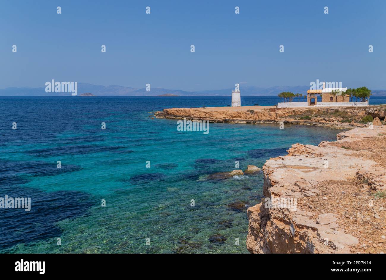 Côte de l'île d'Aegina Banque D'Images