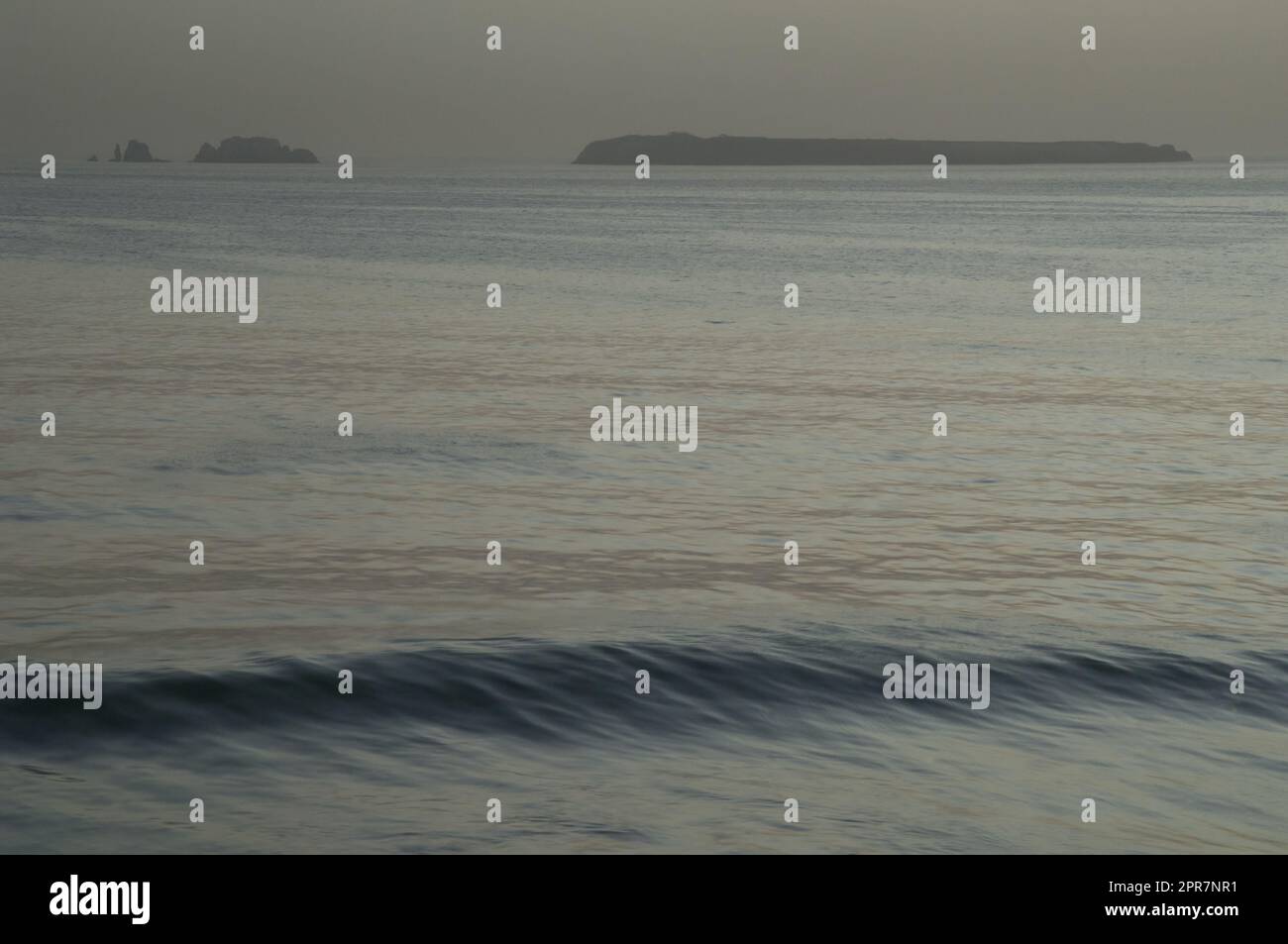 Îles de la Madeleine de Dakar au coucher du soleil. Banque D'Images