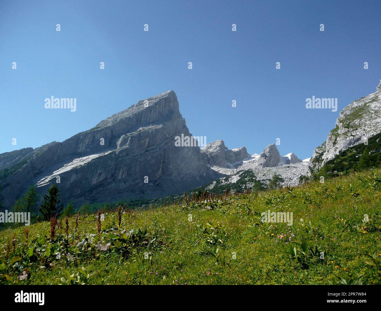 Watzmann randonnée en montagne, Bavière, Allemagne Banque D'Images