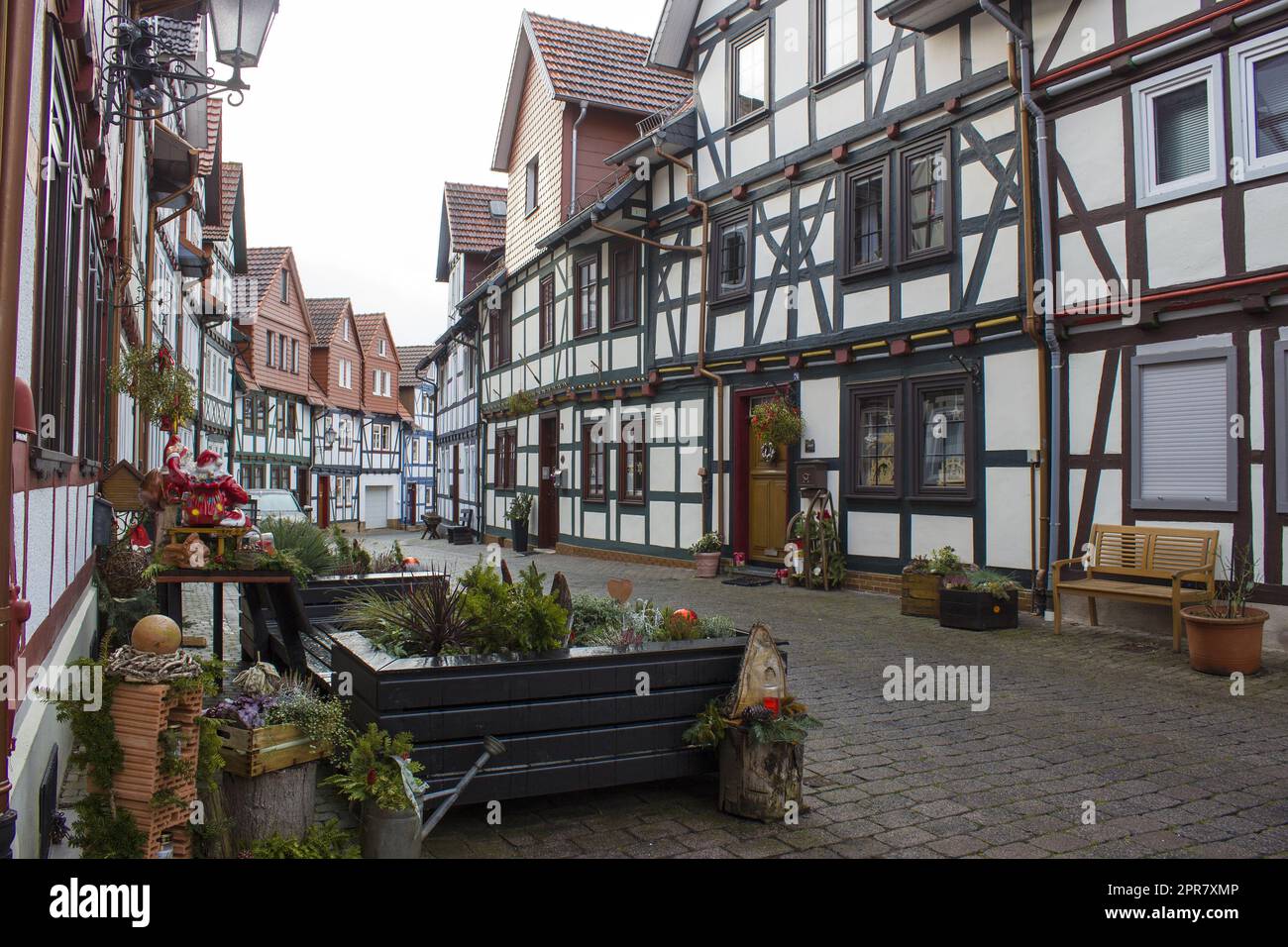 La ville de Bad Sooden Allendorf dans la vallée de Werra en Allemagne, Hessen Banque D'Images