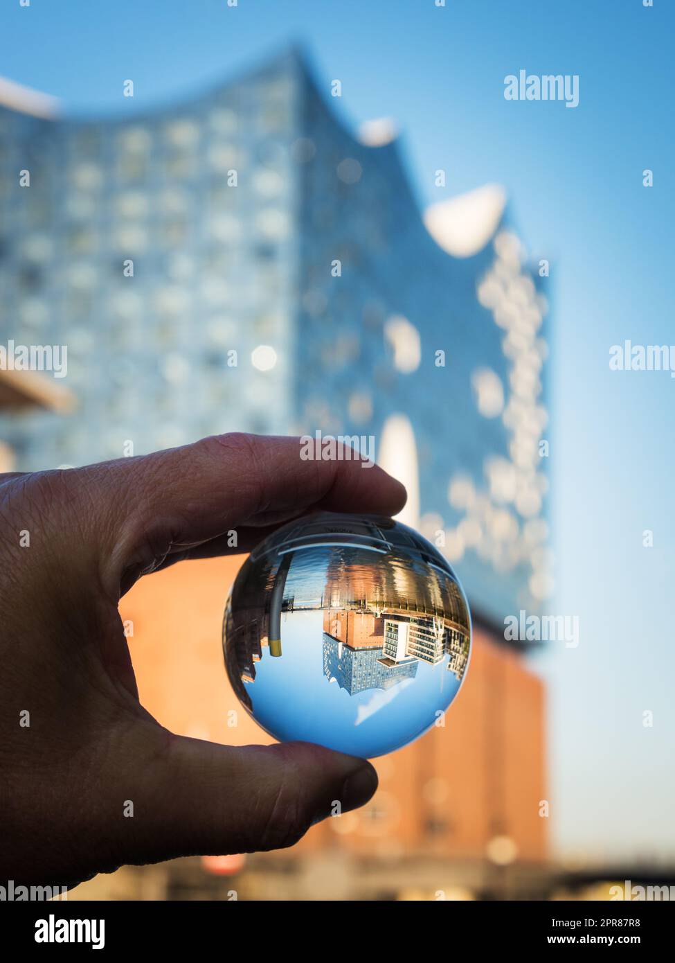 L'Elbe Philharmonic Hall ou Elbphilharmonie, salle de concert dans le quartier de Hafen City, Allemagne Banque D'Images