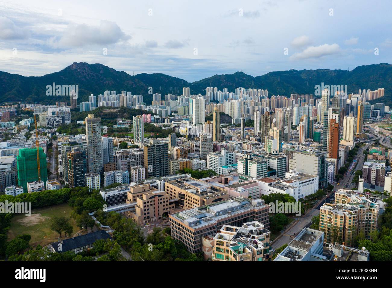 Kowloon Tong, Hong Kong 26 juillet 2020 : vue aérienne de la ville de Hong Kong Banque D'Images