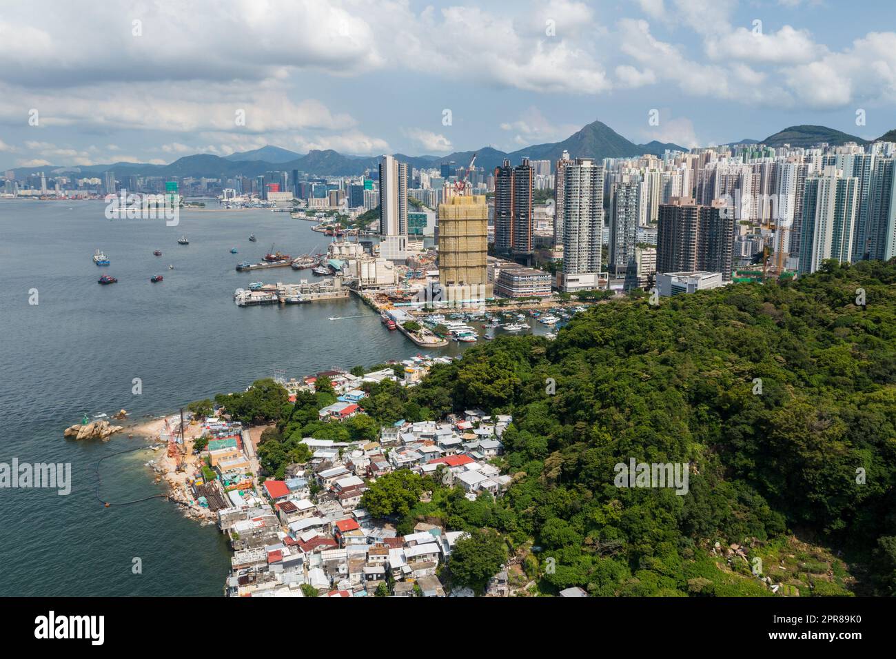 Yau Tong, Hong Kong 06 septembre 2021 : quartier résidentiel de Hong Kong Banque D'Images