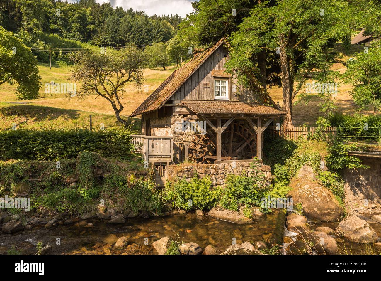 Ancien moulin à eau de la Forêt Noire, Ottenhoefen, Bade-Wurtemberg, Allemagne Banque D'Images