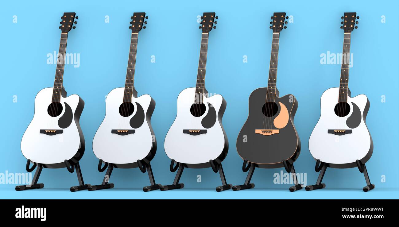 Accessoires De Guitare Rendu 3d