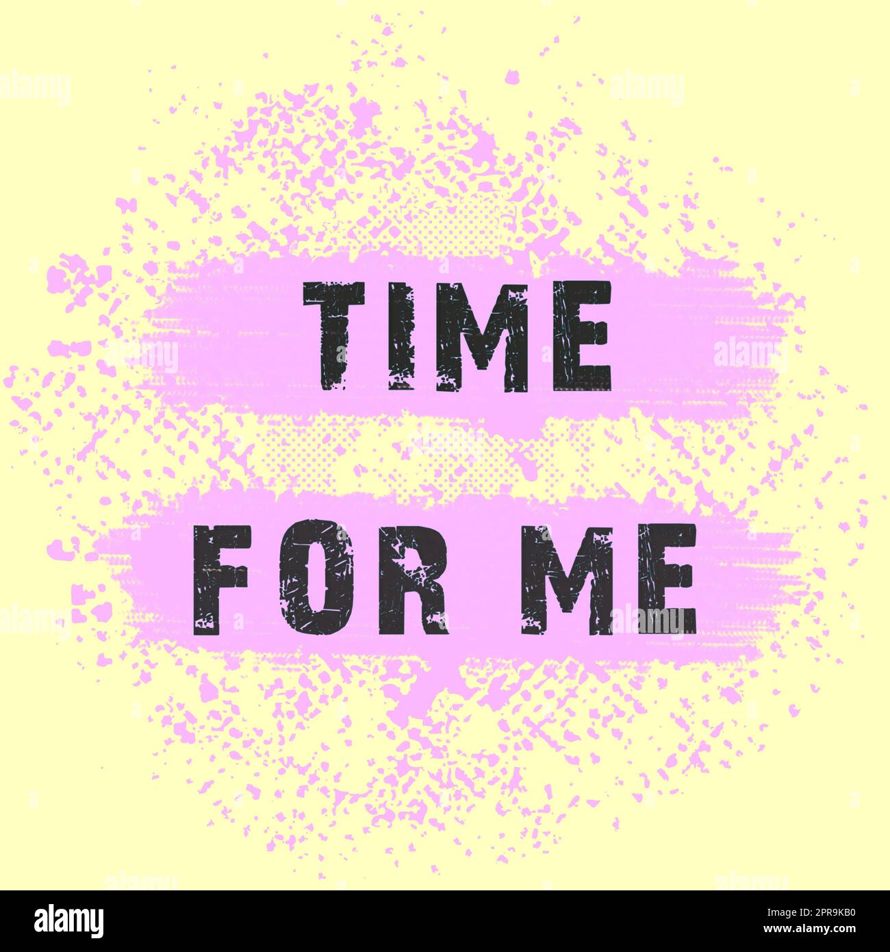 Temps de texte d'écriture pour moi, Word écrit sur je vais prendre un moment pour être avec moi méditer relax bonheur blanc couleur boîtes de message pour les affaires A Banque D'Images